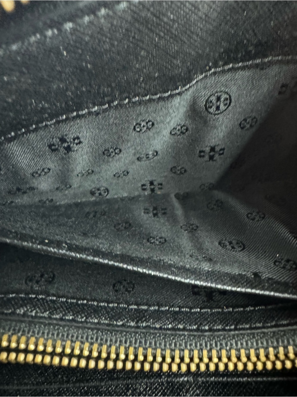 #303 Tory Burch Emerson Zip Around Long Wallet Black Saffiano Leather - Picture 12 of 14